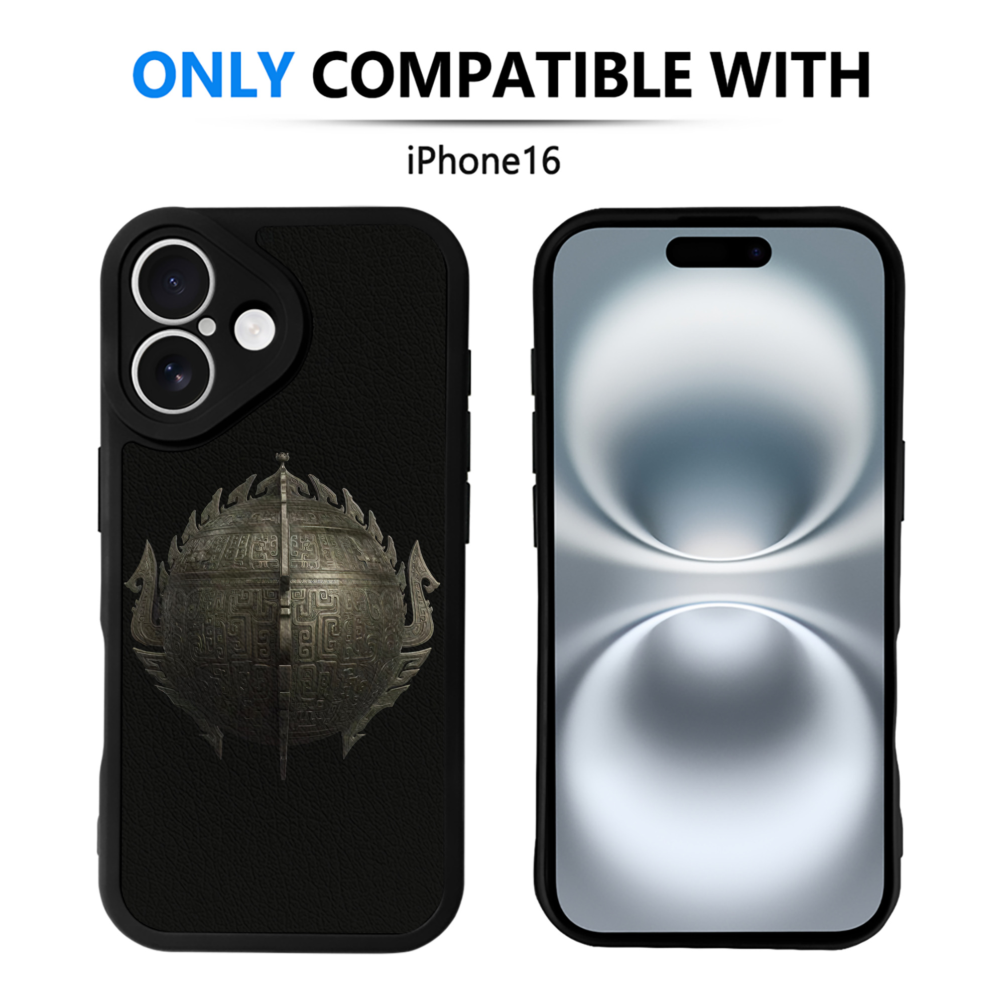 （画像用） Ne Zha 2 ナタ 魔童の大暴れ 【iPhone 16シリーズ対応】シリコンスマホケース（レザー調） 材質：シリコン